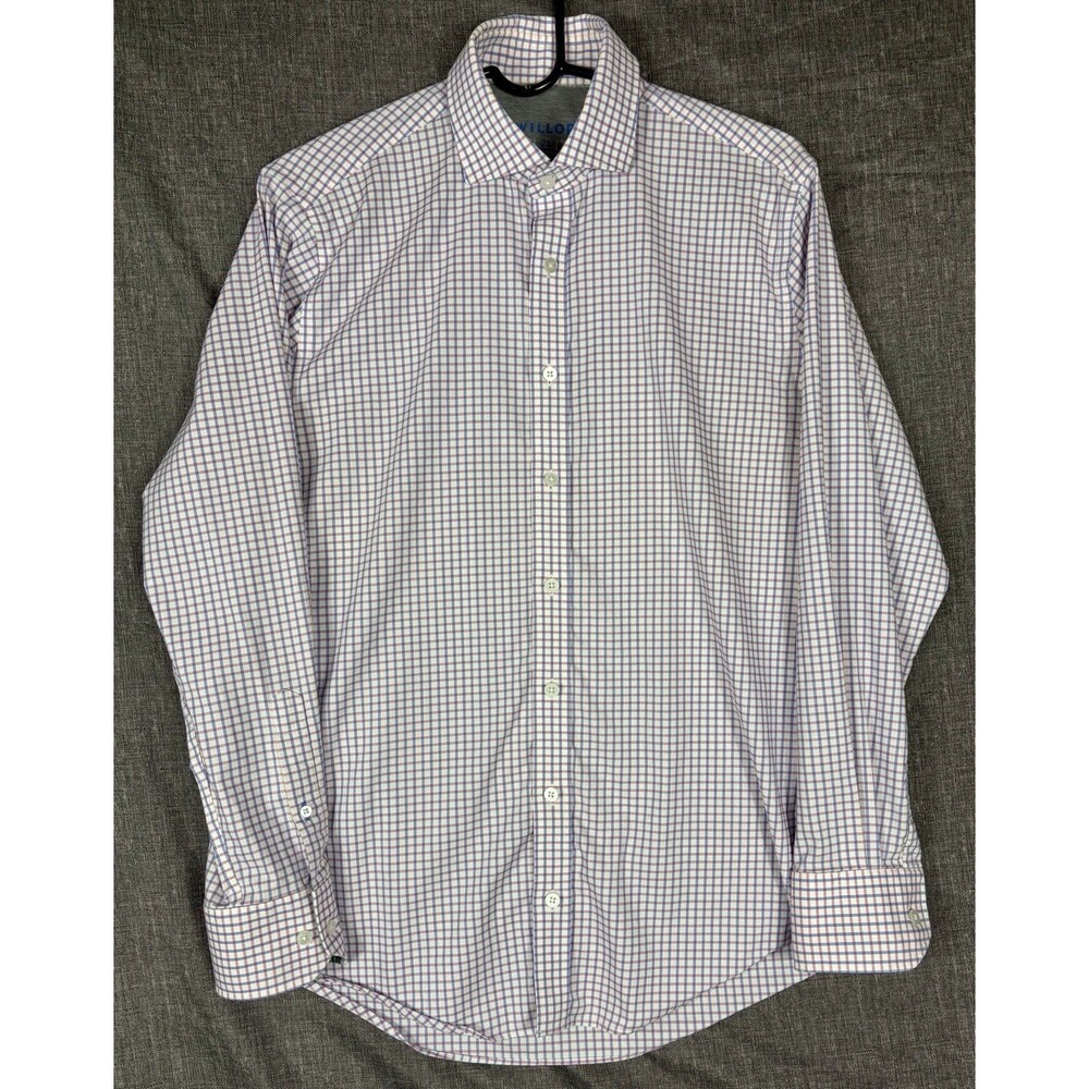 Twillory Performance Shirt L/S Button Tailored Coolmax Plaid Men’s 15.5-32/33